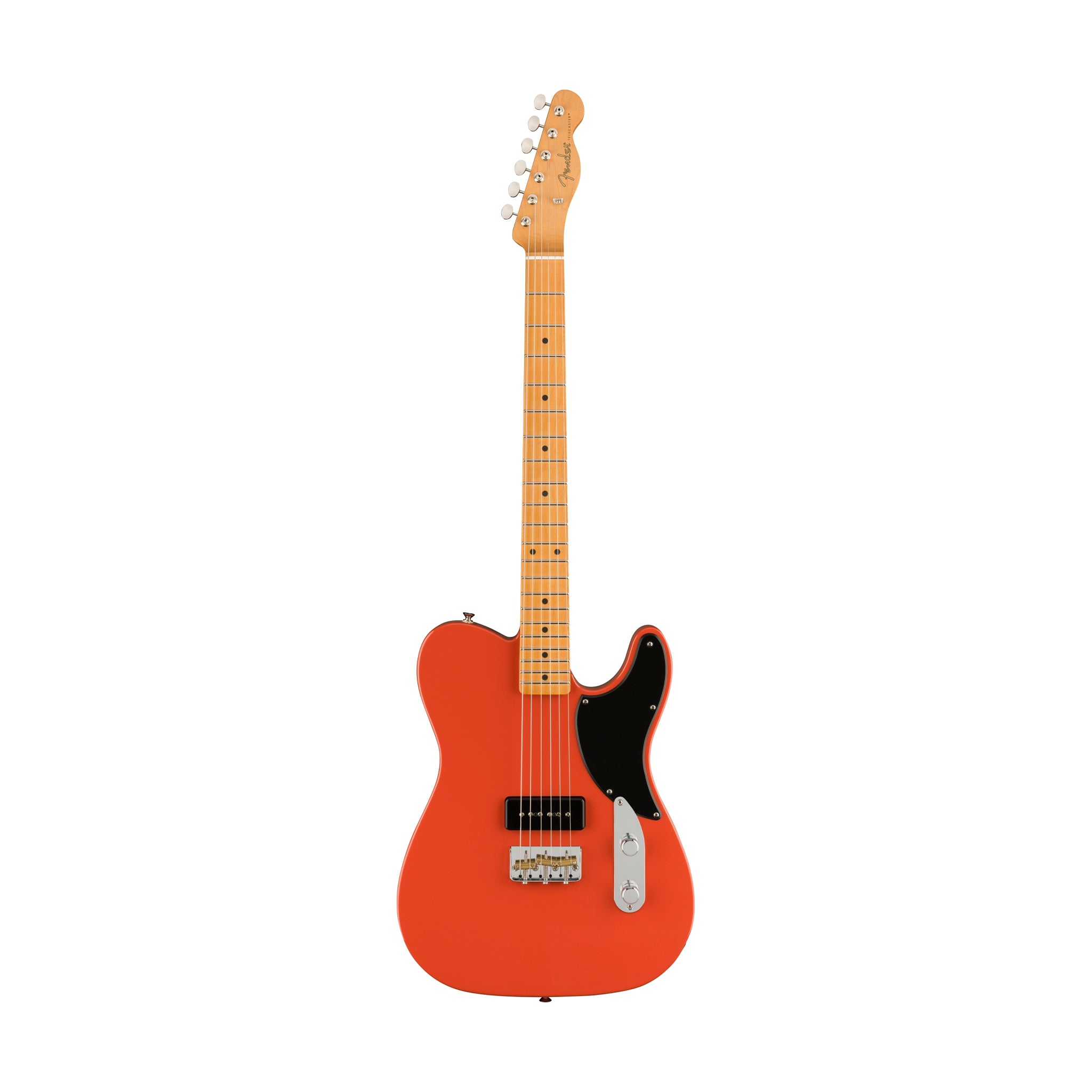 Fender Noventa Telecaster Electric Guitar, Maple FB, Fiesta Red