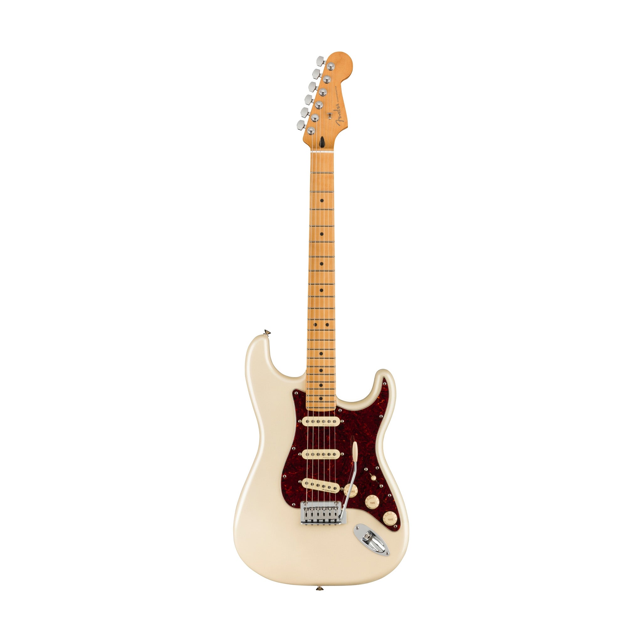 Fender Player Plus Stratocaster Electric Guitar, Maple FB, Olympic Pearl