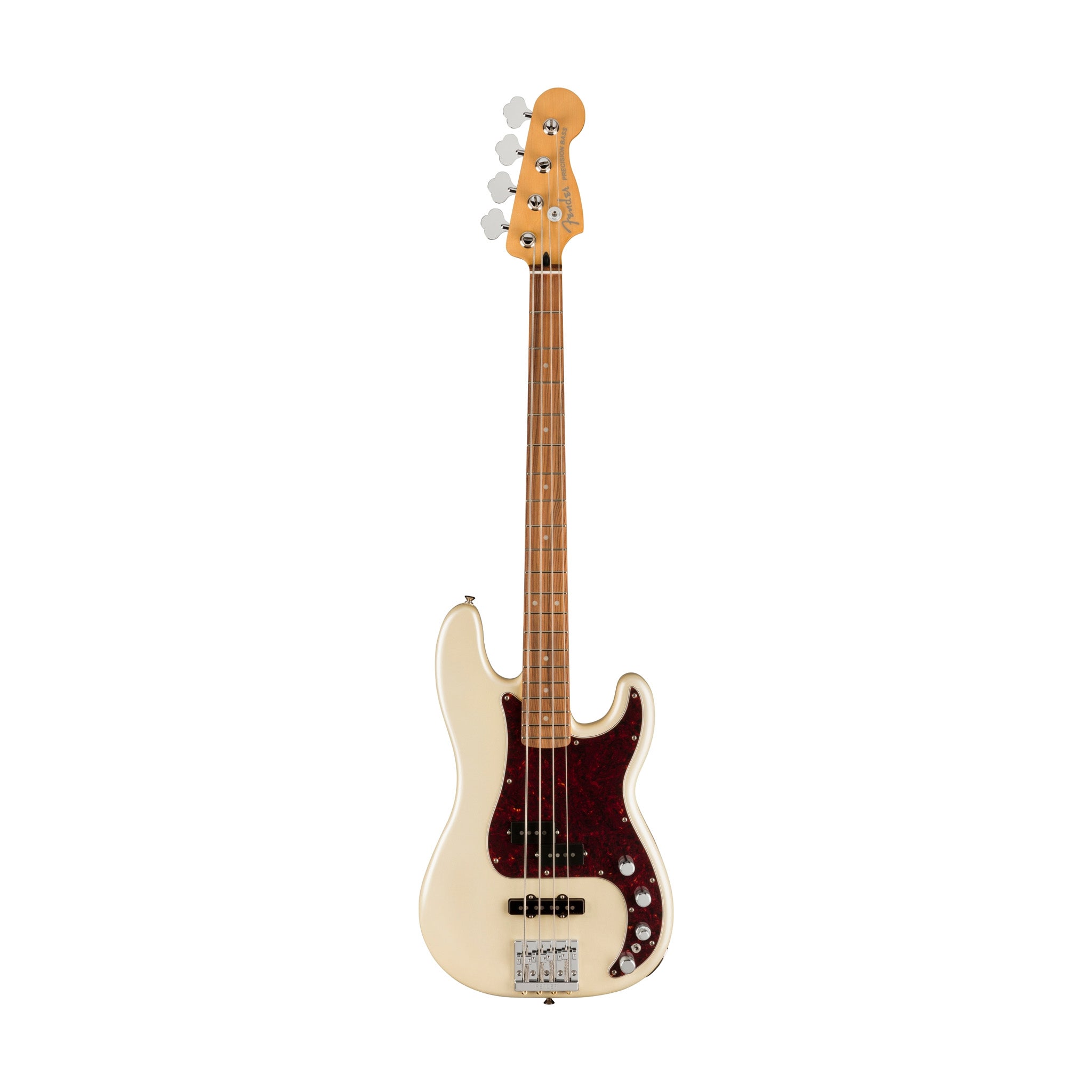 Fender Player Plus Precision Bass Guitar, PF FB, Olympic Pearl
