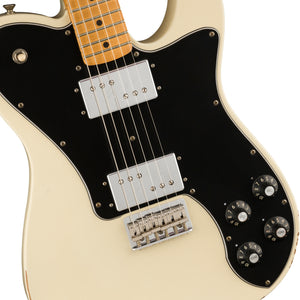Fender Vintera Road Worn 70s Telecaster Deluxe Electric Guitar, Maple FB, Olympic White