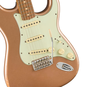 Fender Vintera Road Worn 60s Stratocaster Electric Guitar, PF FB, Firemist Gold