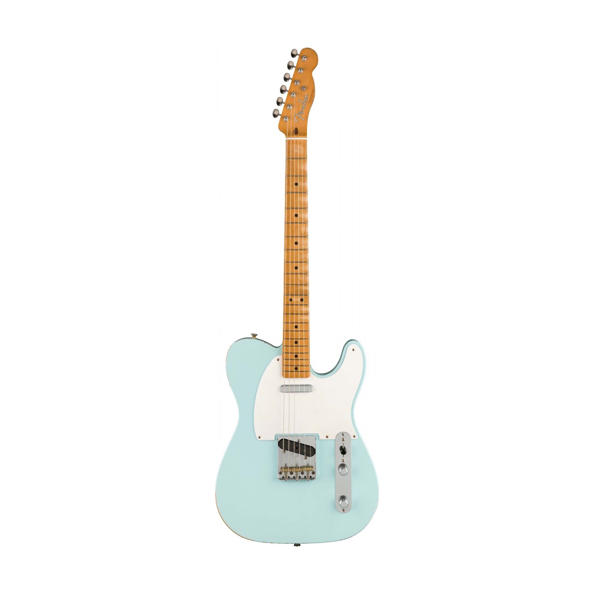 Fender Ltd Ed Vintera Road Worn 50s Telecaster Electric Guitar, Maple FB, Sonic Blue