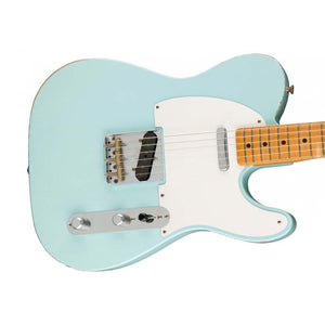 Fender Ltd Ed Vintera Road Worn 50s Telecaster Electric Guitar, Maple FB, Sonic Blue