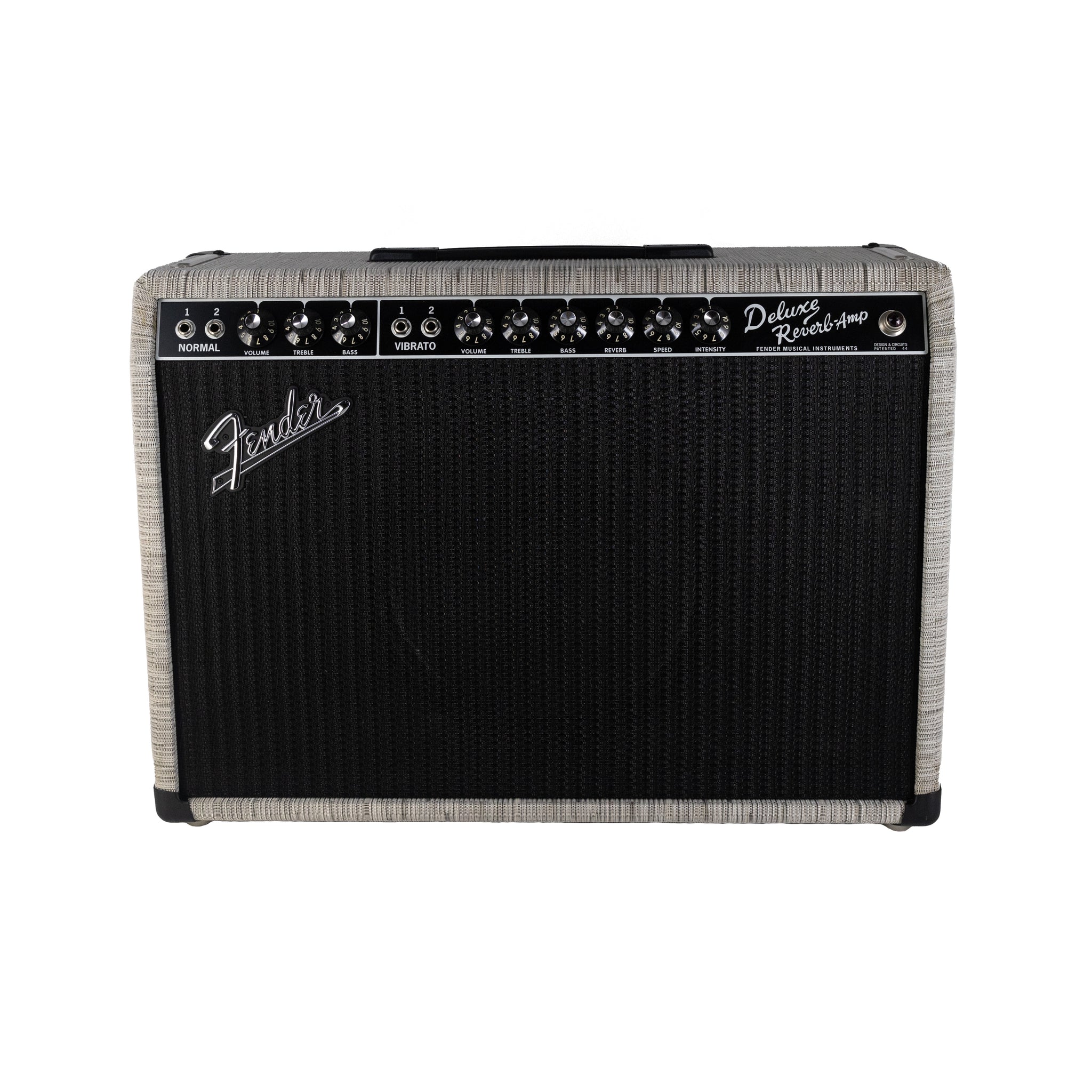 Fender FSR 65 Deluxe Reverb Tube Combo Amplifier, Chilewich Bamboo Chalk, 230V UK
