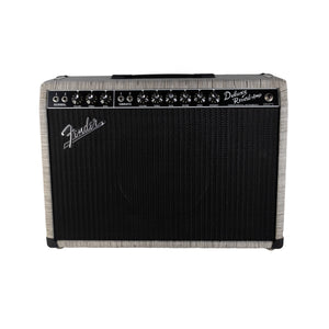 Fender FSR 65 Deluxe Reverb Tube Combo Amplifier, Chilewich Bamboo Chalk, 230V UK