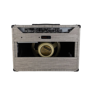 Fender FSR 65 Deluxe Reverb Tube Combo Amplifier, Chilewich Bamboo Chalk, 230V UK