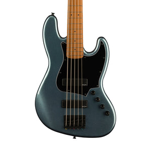 Squier Contemporary Active Jazz Bass HH V Bass Guitar, Gunmetal Metallic