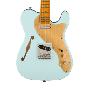 Squier FSR Classic Vibe 60s Telecaster Thinline Electric Guitar, Maple FB, Sonic Blue