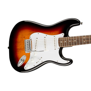 Squier Affinity Series Stratocaster Electric Guitar, Laurel FB, 3-Color Sunburst