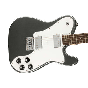 Squier Affinity Series Telecaster Deluxe Electric Guitar, Laurel FB, Charcoal Frost Metallic
