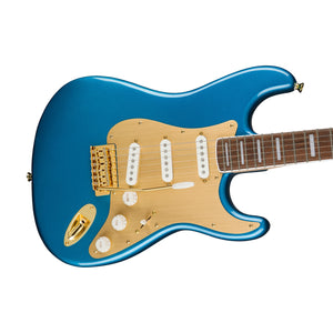Squier 40th Anniversary Gold Edition Stratocaster Electric Guitar, Lake Placid Blue