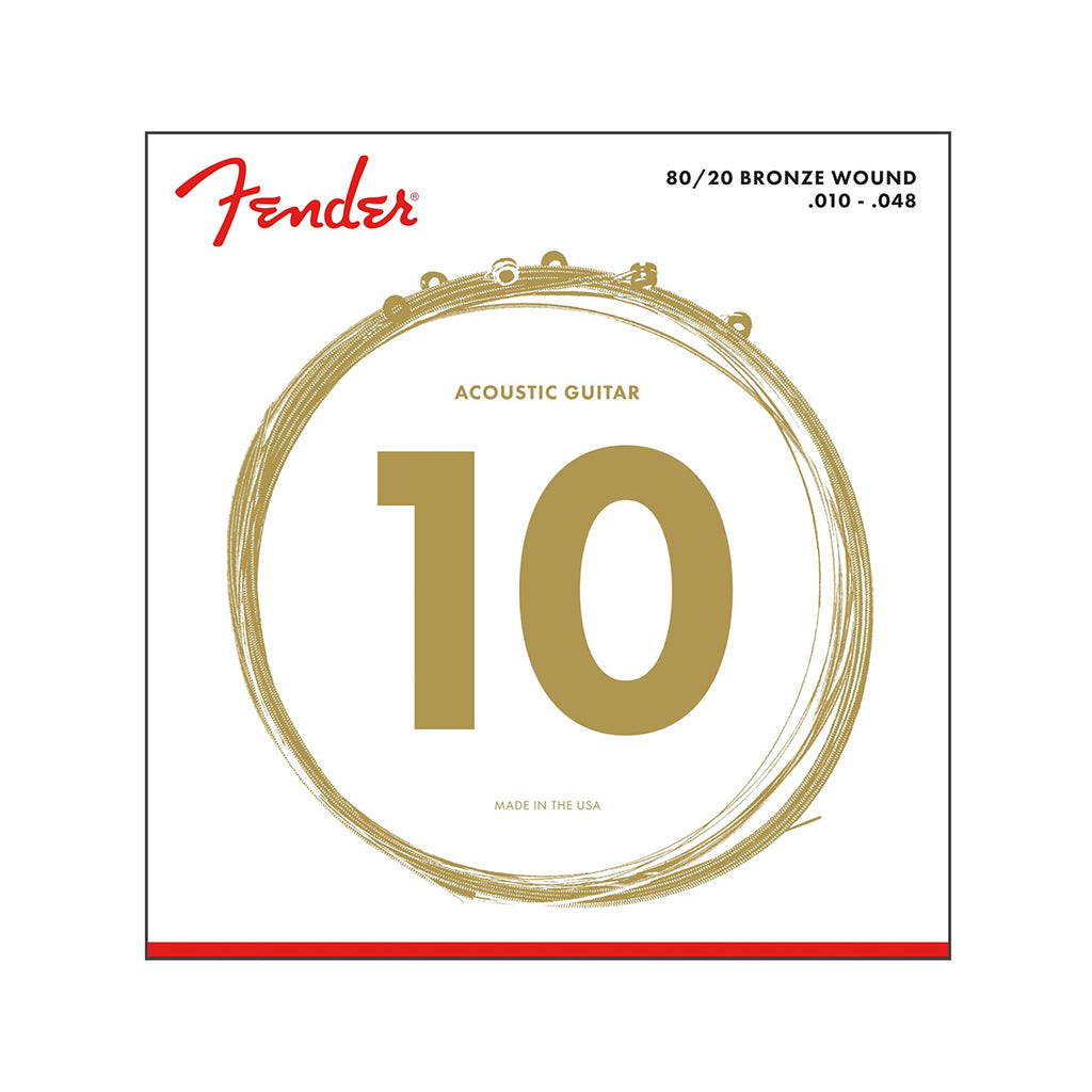 Fender 70XL 80/20 Bronze Extra Light Acoustic Guitar Strings, 10-48