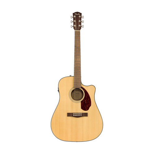Fender CD-140SCE Dreadnought Acoustic Guitar w/Case, Walnut FB, Natural