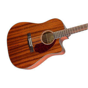 Fender CD-140SCE Dreadnought Acoustic Guitar w/Case, Walnut FB, All-Mahogany