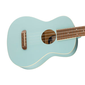 Fender Avalon Tenor Ukulele, Walnut FB, Daphne Blue