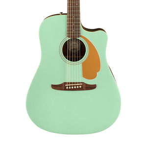 Fender FSR California Redondo Player Acoustic Guitar, Walnut FB, Surf Green