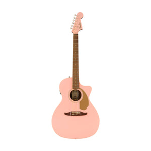 Fender FSR California Newporter Player Medium-Sized Acoustic Guitar, Walnut FB, Shell Pink
