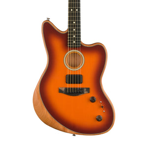 Fender American Acoustasonic Jazzmaster Acoustic Guitar w/bag, Ebony FB, Tobacco Sunburst