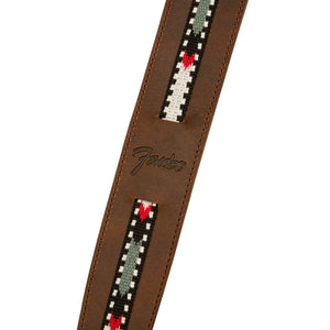 Fender Paramount Acoustic Guitar Leather Strap, Brown