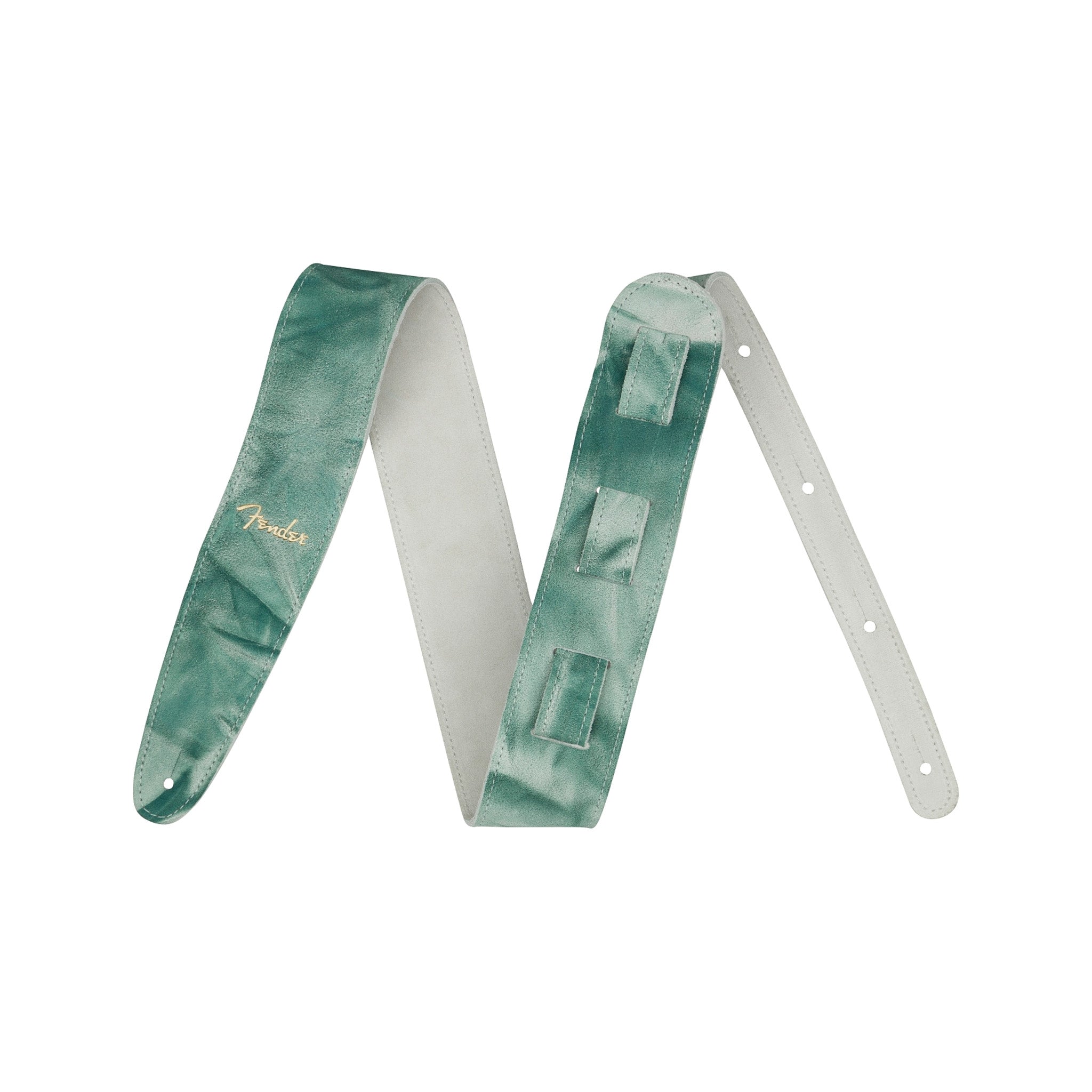Fender Tie-dye Leather Guitar Strap, Sage Green