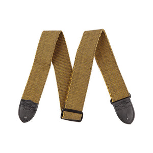 Fender 2inch F Tweed Cotton Strap, Gold Black