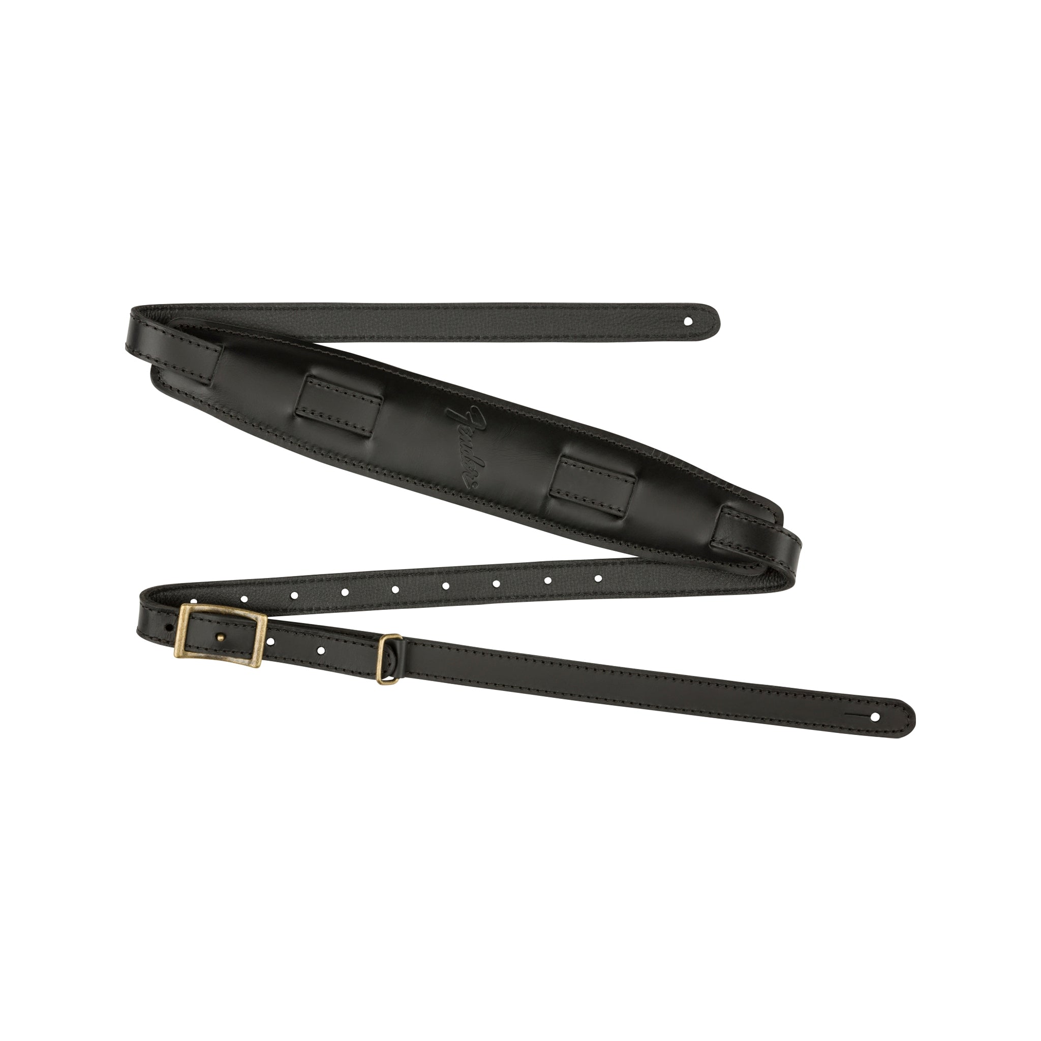 Fender Mustang Saddle Guitar Strap, Black, Long