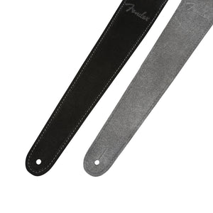 Fender 2inch Reversible Suede Guitar Strap, Black/Gray