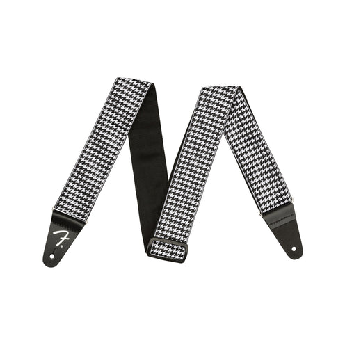Fender Houndstooth Jacquard Guitar Strap, White