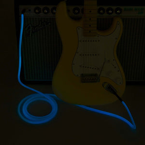 Fender 10 FT Professional Series Glow in the Dark Instrument Cable, Blue