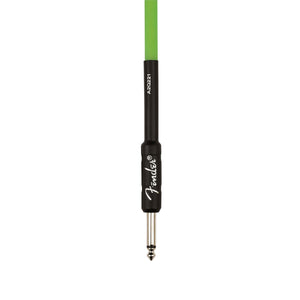 Fender 10 FT Professional Series Glow in the Dark Instrument Cable, Green