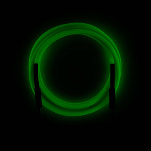 Fender 10 FT Professional Series Glow in the Dark Instrument Cable, Green