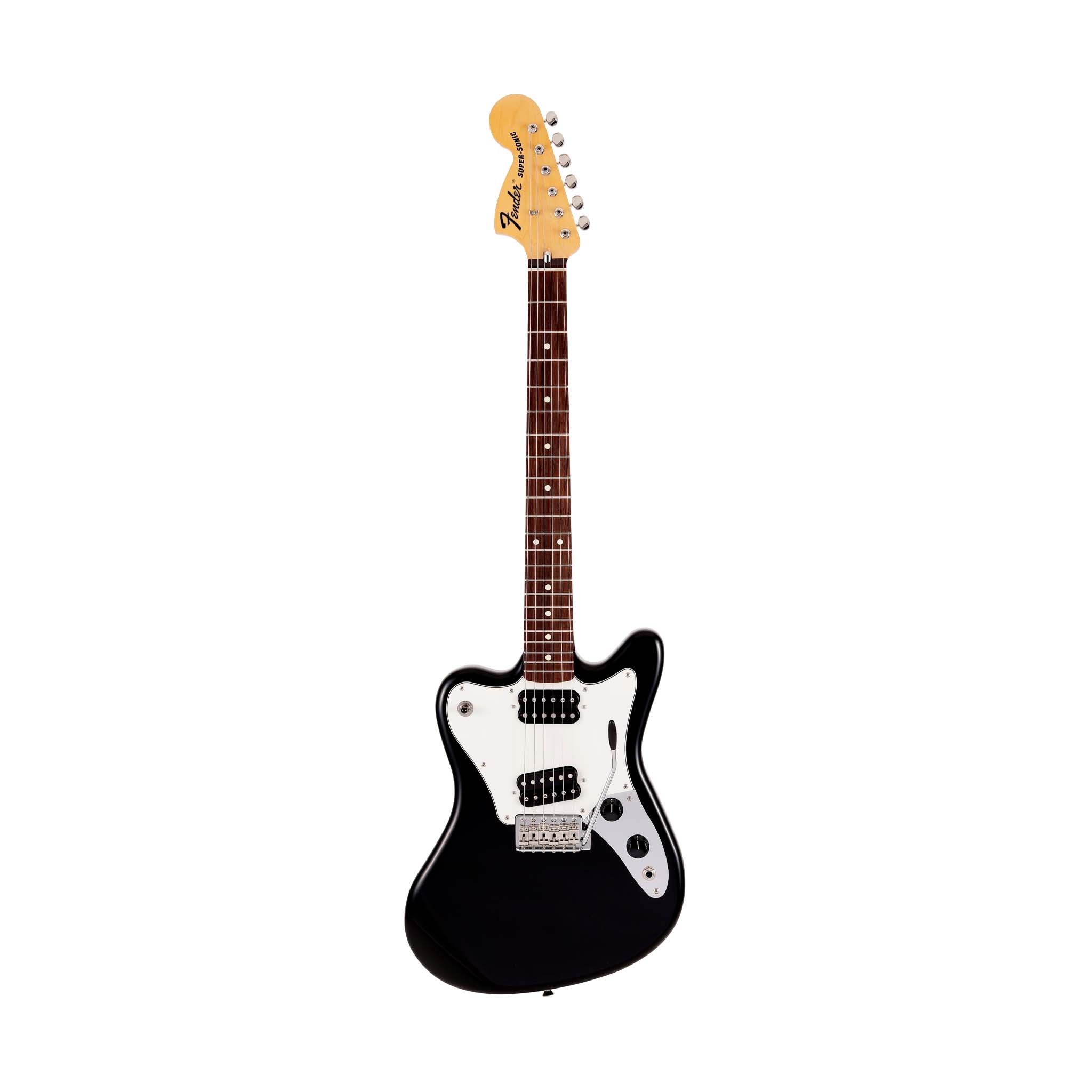 Fender Japan Ltd Ed Super Sonic Electric Guitar, RW FB, Black