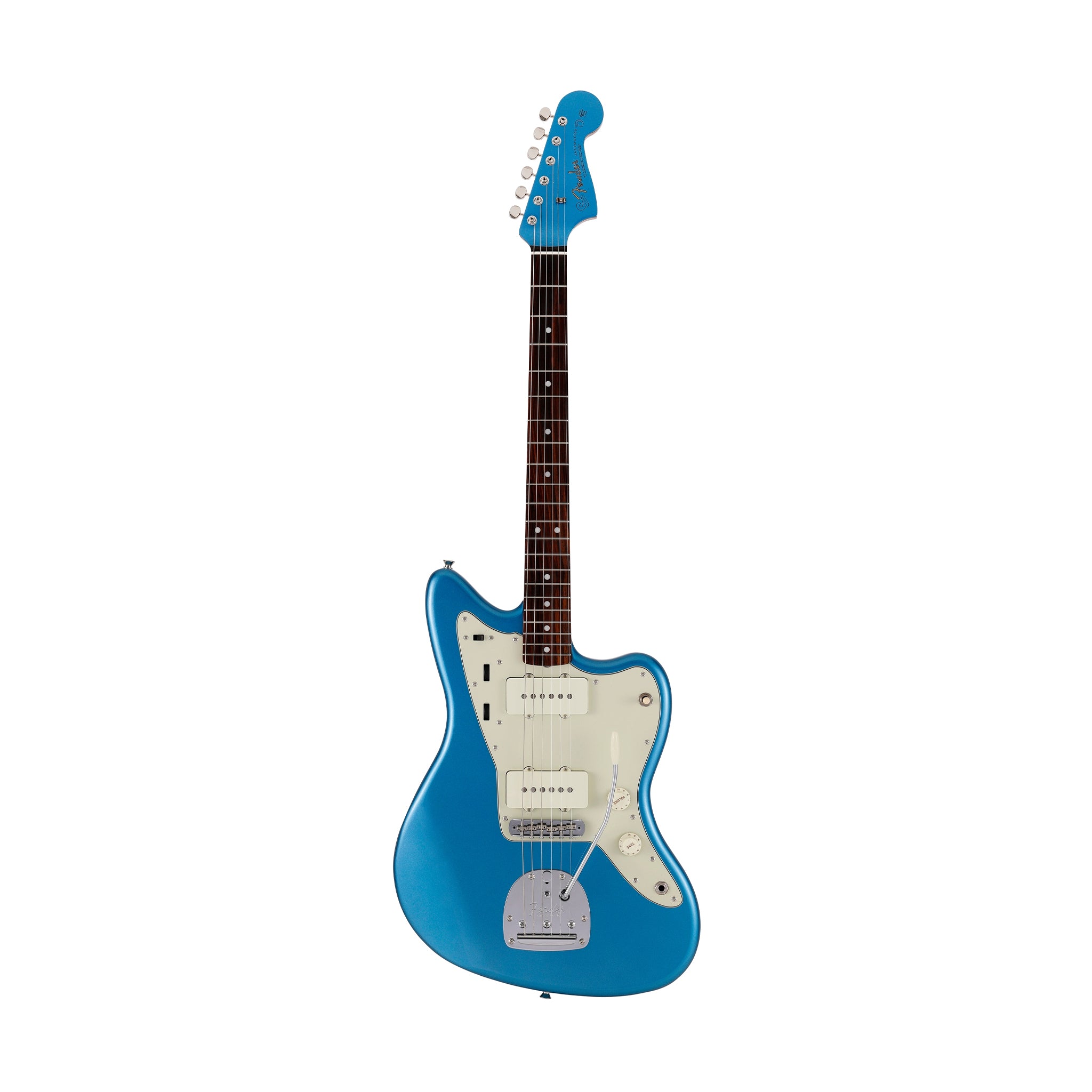 Fender Japan Traditional II 60s Jazzmaster Electric Guitar, Roasted Maple Neck / RW FB, Lake Placid Blue