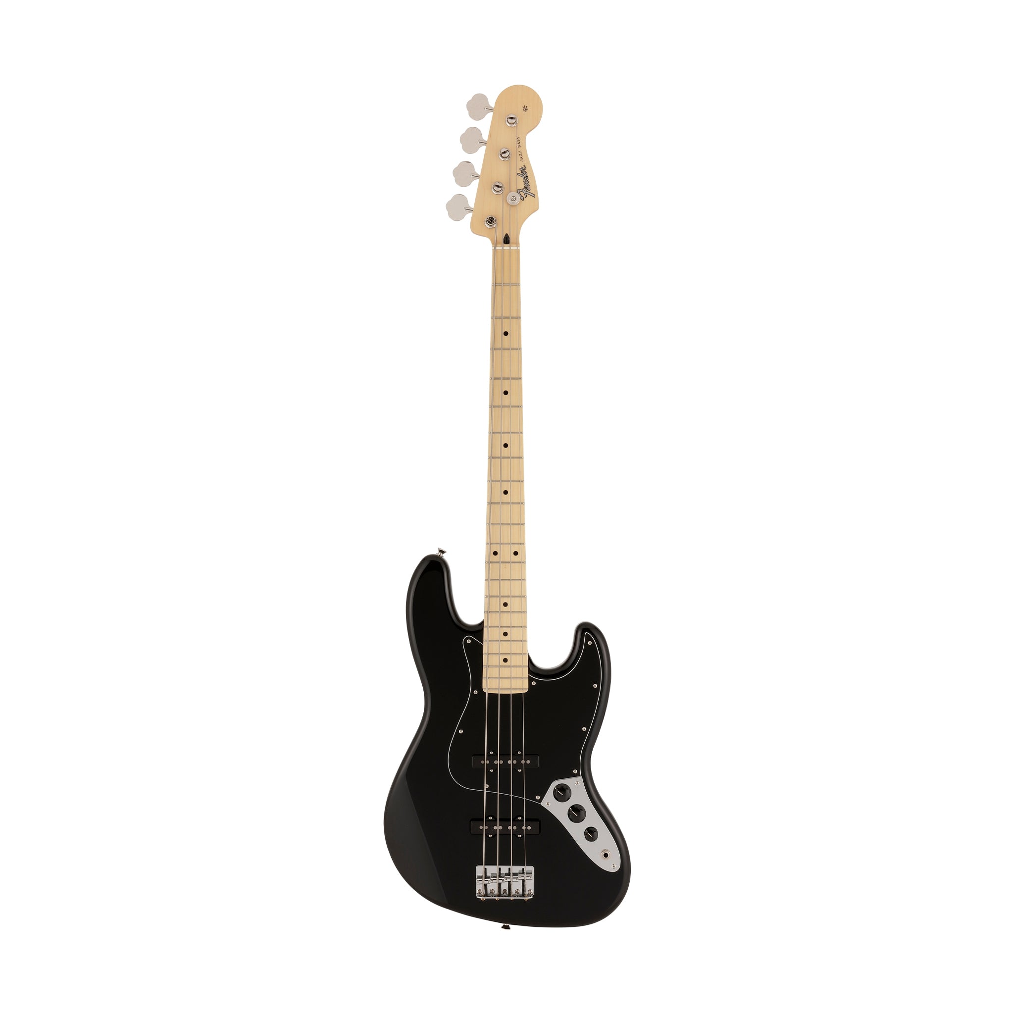 Fender Japan Hybrid II Jazz Bass Guitar, Maple FB, Black – Swee