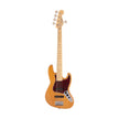 Fender Japan Hybrid II Jazz Bass V Guitar, Maple FB, Vintage Natural