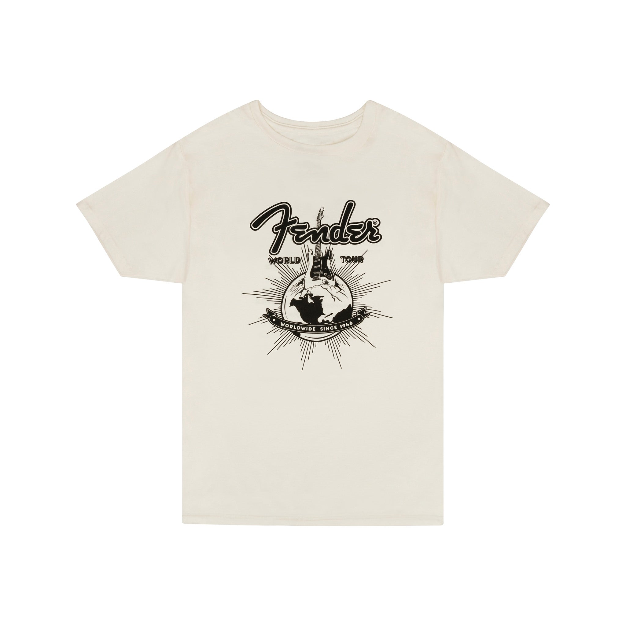 Fender World Tour T-Shirt, Vintage White