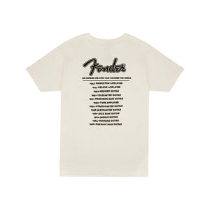 Fender World Tour T-Shirt, Vintage White