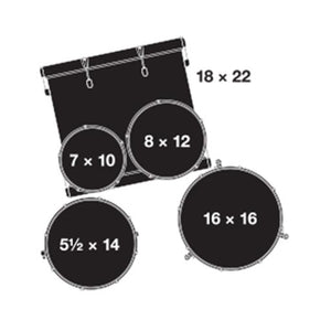 Gretsch CM1-E825-DCB Catalina Maple 5-Piece Drum Shell Kit (22inch Bass), Dark Cherry Burst