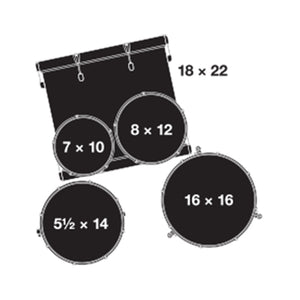 Gretsch CM1-E825-SS Catalina Maple 5-Piece Drum Shell Kit(22inch Bass), Silver Sparkle