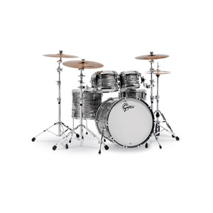 Gretsch GB-E8256-301 Brooklyn 5-Piece Drum Shell Kit (22inch Bass), Gray Oyster