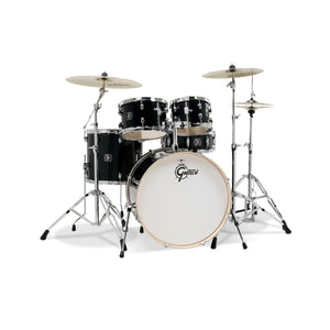 Gretsch GE4605B Energy 5-Piece Drum Kit w/Hardware (20inch BD), No Cymbals, Black