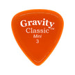 Gravity Classic Mini 3.0mm Guitar Pick, Polished Orange