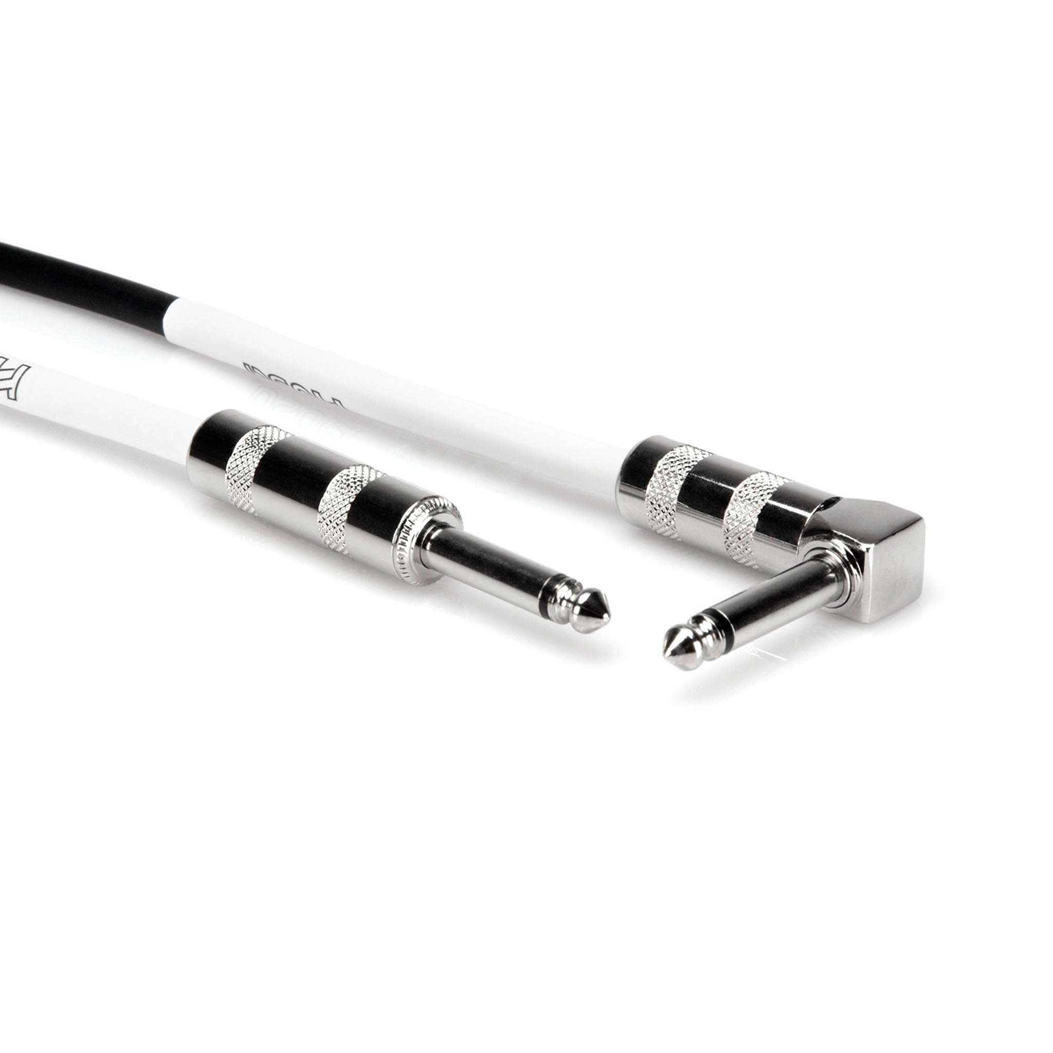 Hosa GTR-220R Guitar Cable, Straight to Angled, 20ft