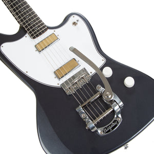 Harmony Standard Series Silhouette w/ Bigsby Electric Guitar w/Case, RW FB, Slate