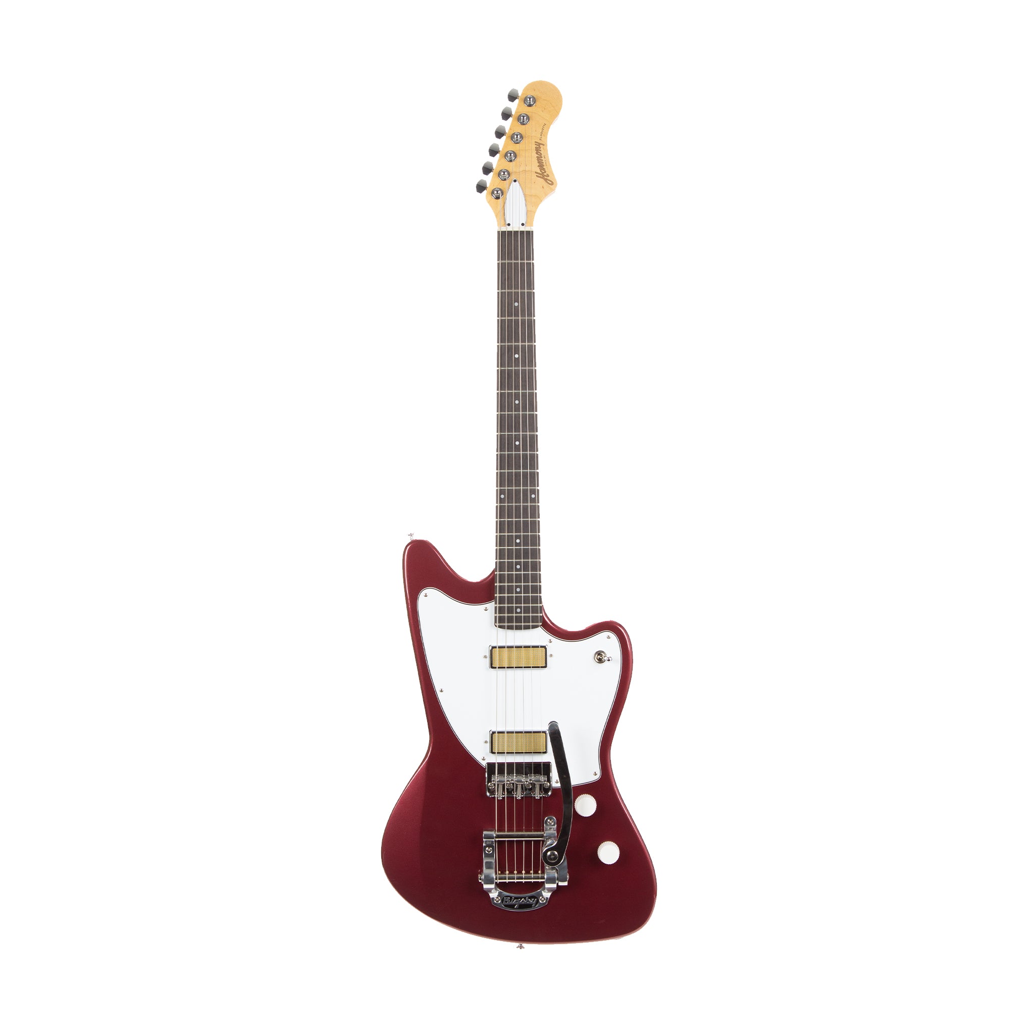 Harmony Standard Series Silhouette w/ Bigsby Electric Guitar w/Case, RW FB, Burgundy
