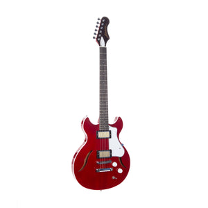 Harmony Standard Series Comet Electric Guitar w/Case, RW FB, Trans Red