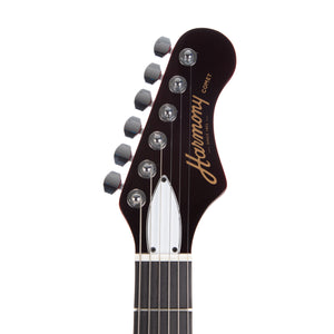 Harmony Standard Series Comet Electric Guitar w/Case, RW FB, Trans Red