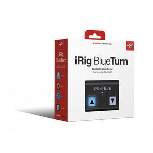 IK Multimedia iRig Blueturn Backlit compact Bluetooth LE page turner/scroller for iOS, Android & Mac