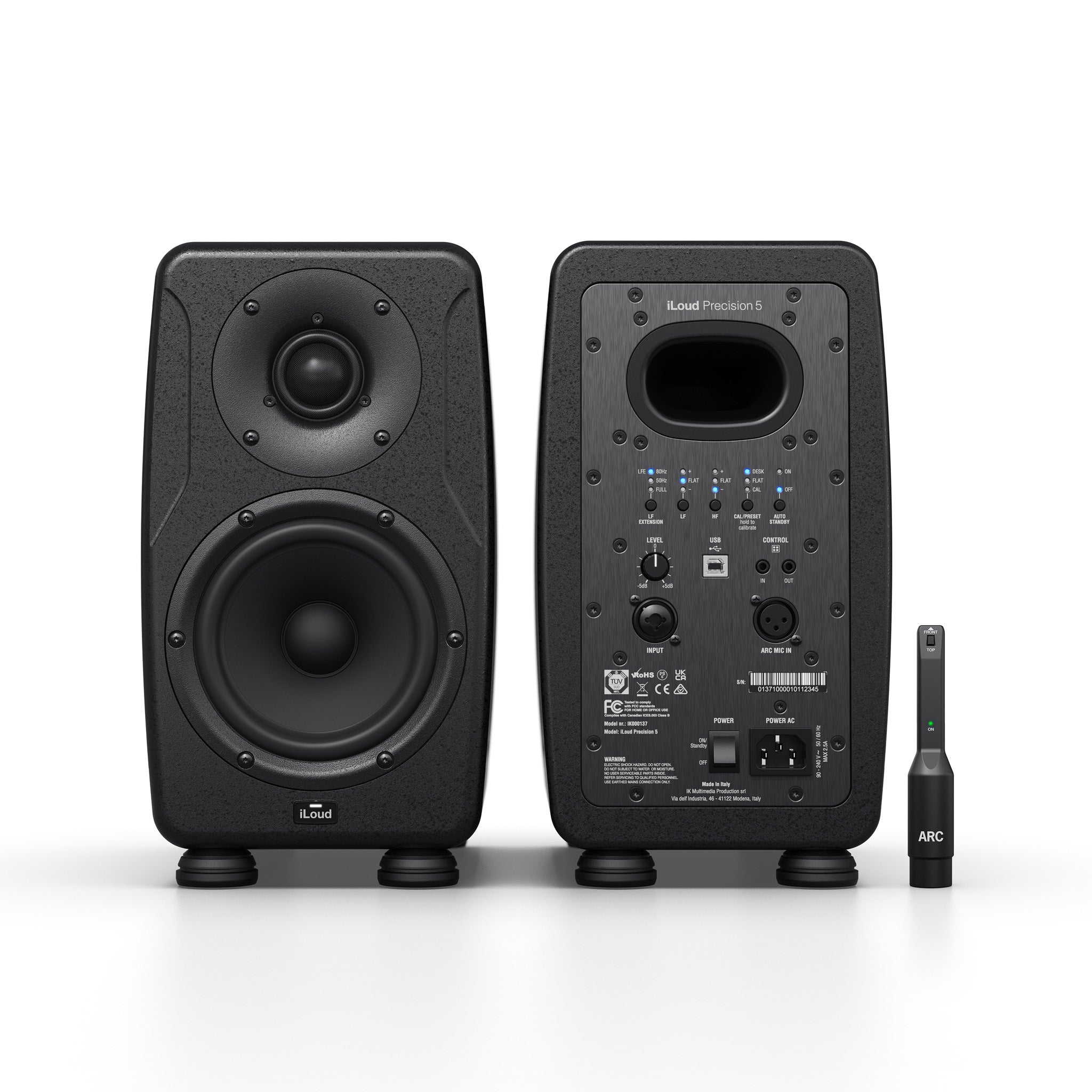 IK Multimedia iLoud Precision 5 5inch Powered Studio Monitor, Black