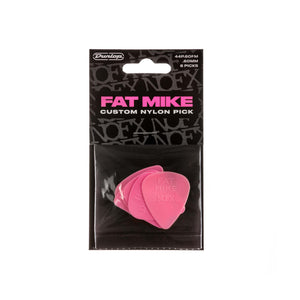 Jim Dunlop 44P.60FM Fat Mike Nylon Guitar Pick, Pack of 6